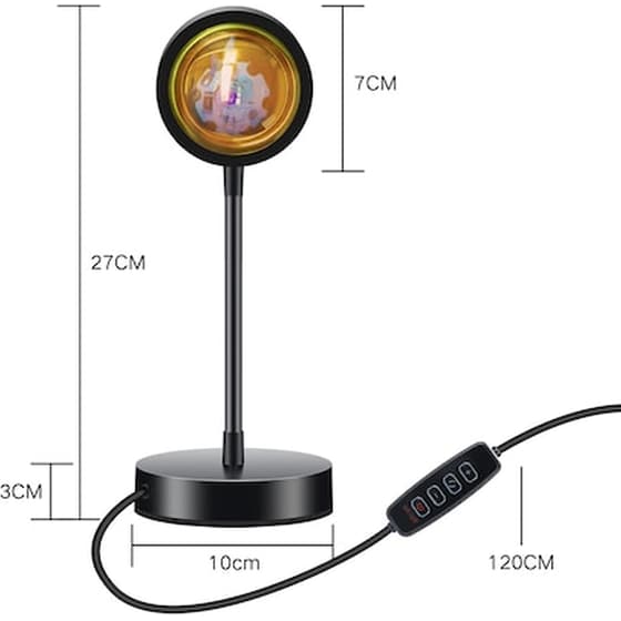 Διακοσμητικό Φωτιστικό Sunset Projector Lamp - Πολύχρωμο image 1
