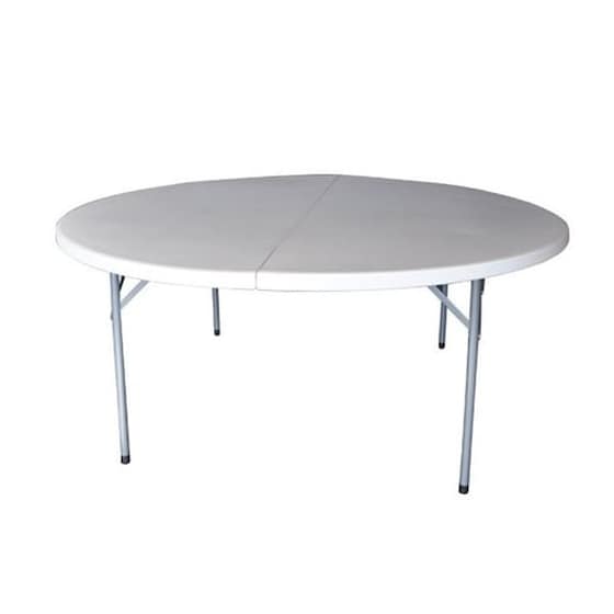 Τραπέζι Woodwell Πτυσσόμενο Φ181x74cm - Λευκό image 0