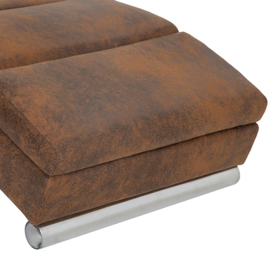 Ανάκλιντρο VidaXl από Συνθετικό Καστόρι 155x51x71 cm - Καφέ image 5