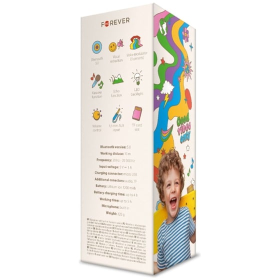 Μικρόφωνο Karaoke Forever AMS-200 - Ροζ image 1