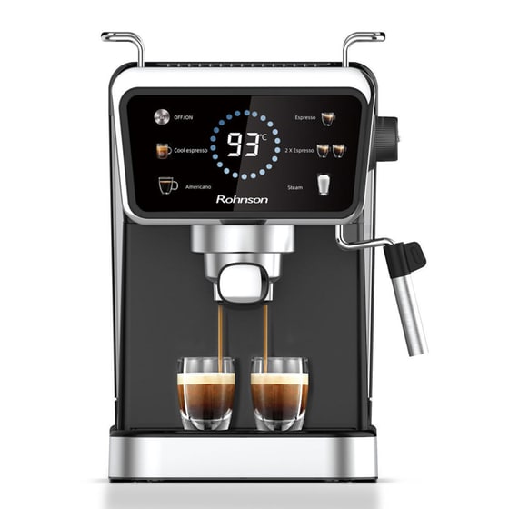 Rohnson Hot & Cold R-98015 1350W 20bar Μαύρo Αυτόματη Μηχανή Espresso image 0