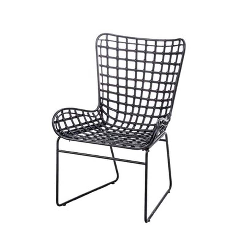 LIBERTA Straw Πολυθρονα Μαυρο 57x52xh84,5cm