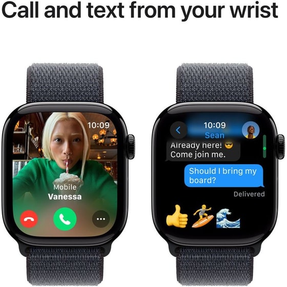 Apple Watch Series 10 GPS 42mm Jet Black Aluminium Case with Ink Sport Loop image 6