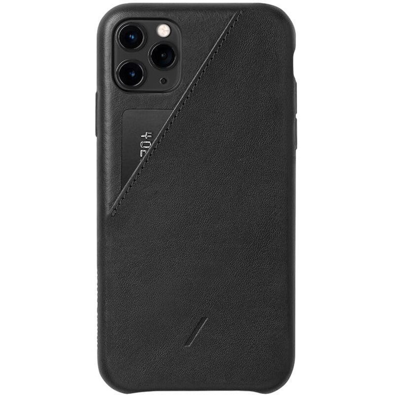 NATIVE UNION Θήκη Apple iPhone 11 Pro Max - Native Union Clic Card Δερμάτινη - Μαύρο