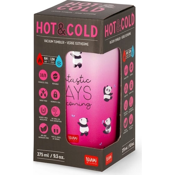 Κούπα Θερμός Legami Panda Hot & Cold 275 ml Ροζ image 3