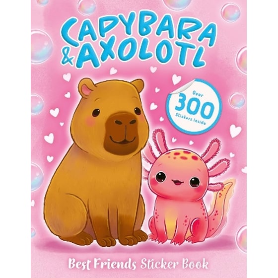 Best Friends Sticker Book: Capybara and Axolotl image 0