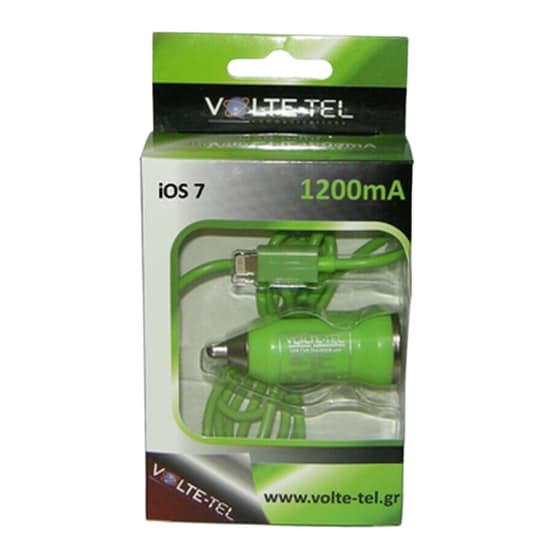 Φορτιστής Αυτοκινήτου Volte-Tel - Πράσινο image 1