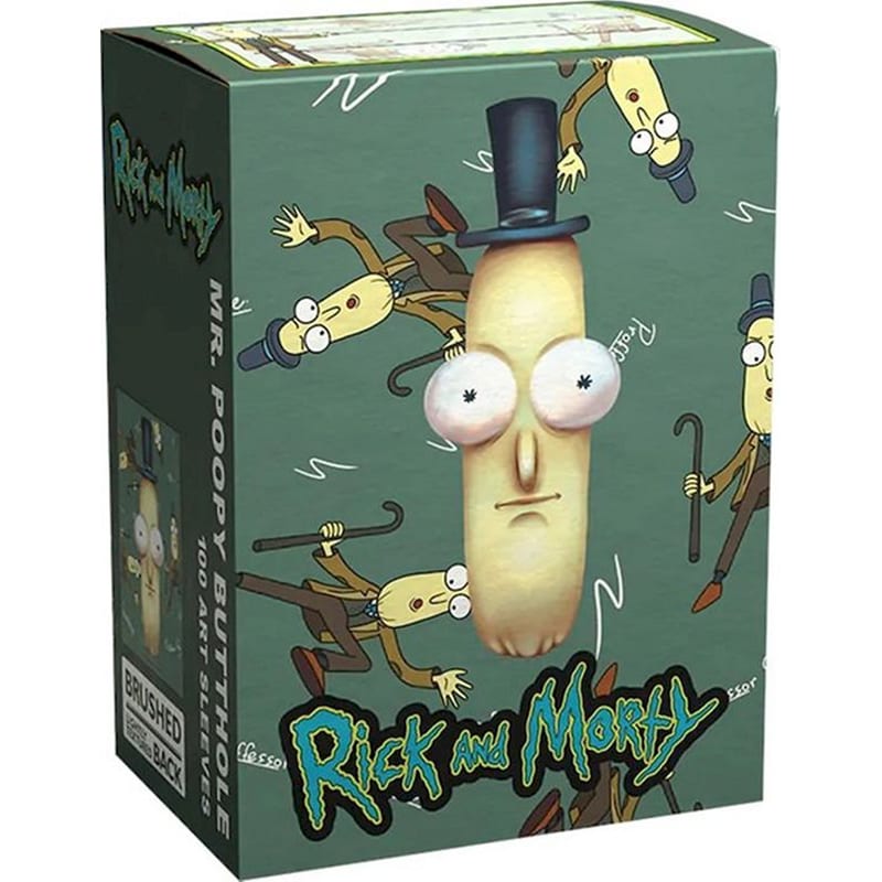 Classic Brushed Art Rick Morty Dragon Shield License Standard Size Sleeves – Mr. Poopy Butthole(100 Sleeves)
