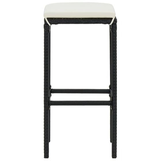 Vidaxl Σετ Επίπλων Μπαρ Κήπου 7 Τεμ Μαύρο Συνθετικό Ρατάν Με Μαξιλάρια image 5