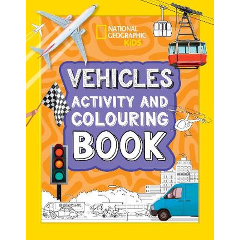 Vehicles Activity and Colouring Book
