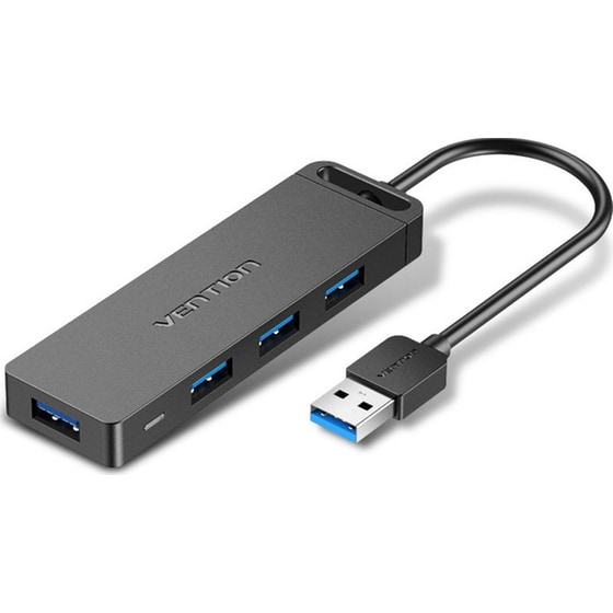 Vention Hub 4 Θυρών USB 3.0 με σύνδεση USB-A - Μαύρο image 0