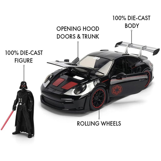 Αυτοκίνητο Jada Star Wars Porsche 911 GT3 RS 1:24 - Darth Vader image 3