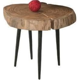 Τραπεζάκι Σαλονιού Woodwell από Ξύλο Ακακίας 33x32x30cm - Καφέ