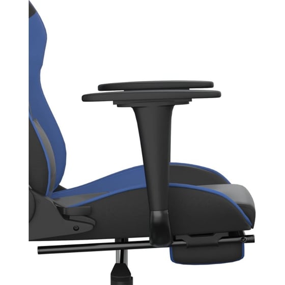 Καρέκλα Gaming VIDAXL 3143653 με Υποπόδιο από Τεχνητό Δέρμα - Μαύρο / Μπλε image 7