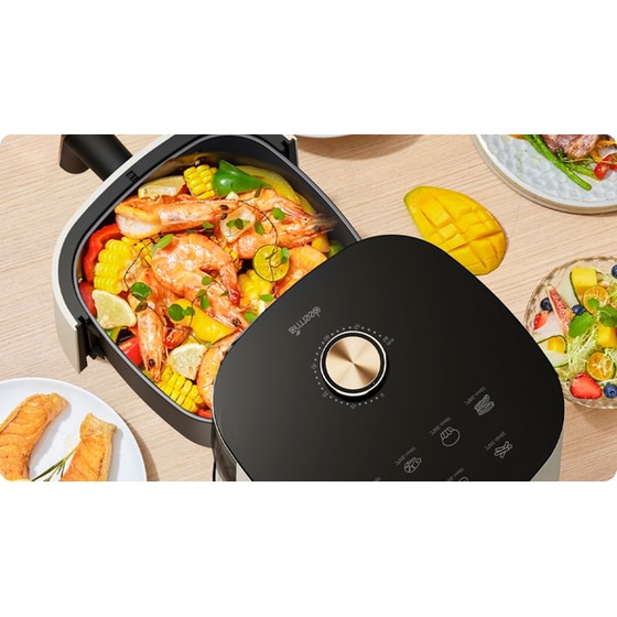 DEERMA DEM-KZ30W με Αποσπώμενο Κάδο 1200 W 3 L Μπεζ Φριτέζα Αέρος image 2