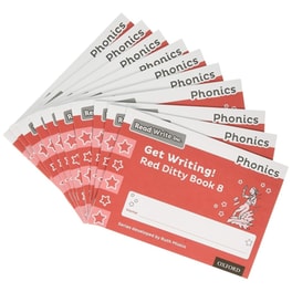 Read Write Inc. Phonics: Get Writing! Red Ditty Book 8 Pack of 10