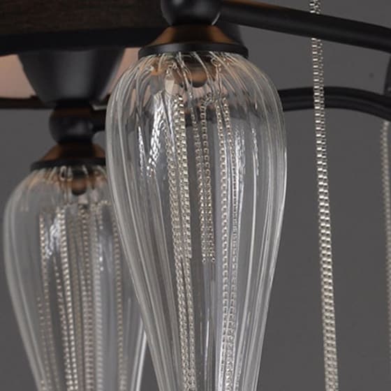 Πολυέλαιος Οροφής Aca Palermo Eg170303pbch Μεταλλικός 53x53x56 cm  - Μαύρος image 2