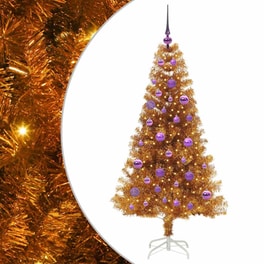 Vidaxl Χριστουγεννιάτικο Δέντρο Χρυσό 150 Cm Pet