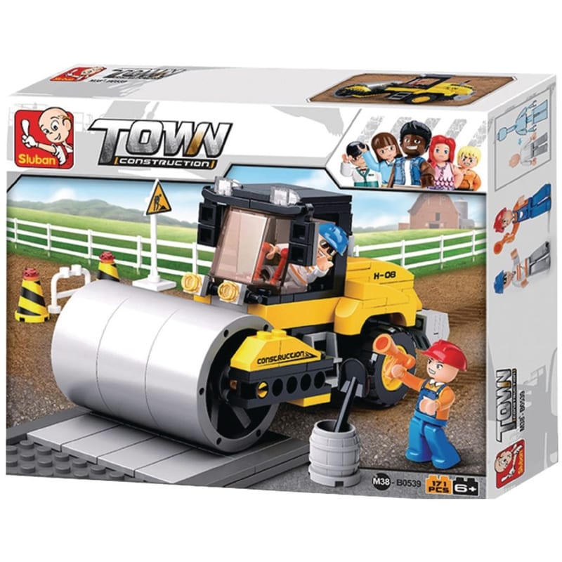 SLUBAN Sluban Τουβλάκια Town: Road Roller 171τμχ
