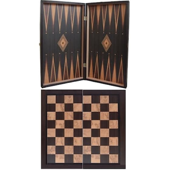 Ταβλι - Σκακι Οξια Τυπωμα Καρυδια Μεσαιο 38χ38cm image 0