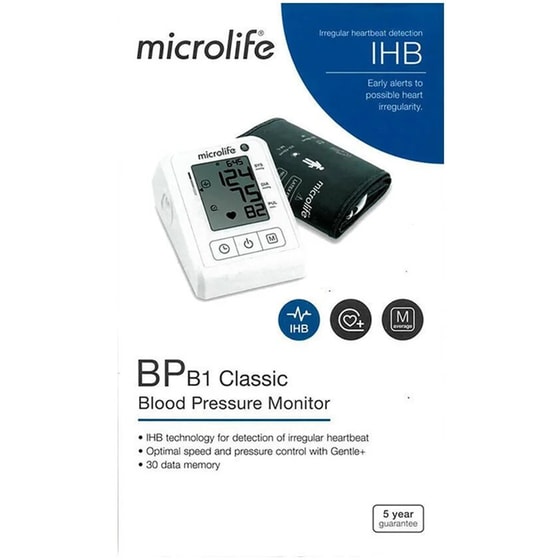 Ψηφιακό Πιεσόμετρο Μπράτσου MICROLIFE BP B1 CLASSIC με Ανίχνευση Αρρυθμίας Λευκό image 3