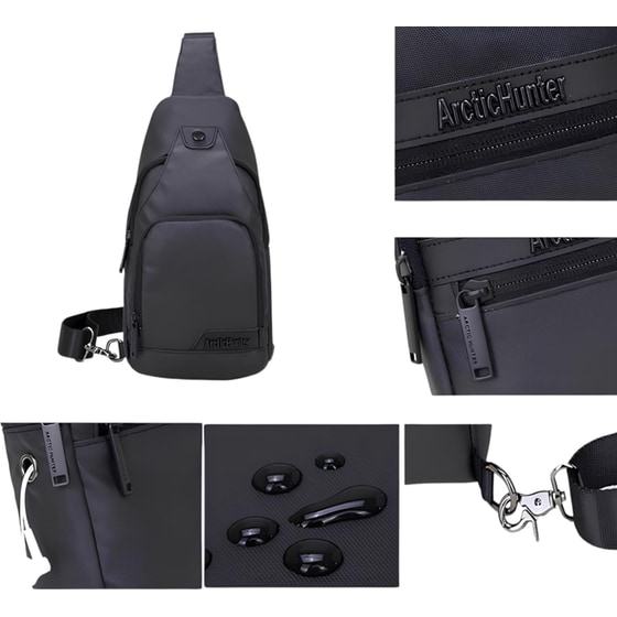 Τσάντα Crossbody Arctic Hunter XB13005 Με Θήκη Tablet - 4lt - Μαύρη image 5