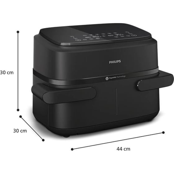 PHILIPS NA150/00 με Αποσπώμενο Κάδο 2450 W 7 L Μαύρο Φριτέζα Αέρος image 2