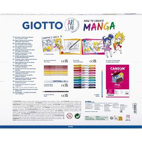Σετ Δημιουργίας Giotto Art Lab How to Create Manga 50 Τεμάχια image 2