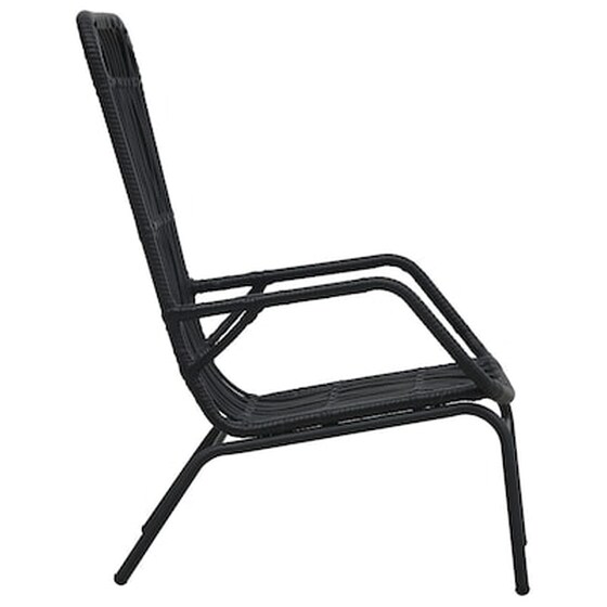 Καρέκλα Κήπου Vidaxl από Συνθετικό Ρατάν 75x53.5x90cm - Μαύρη image 3