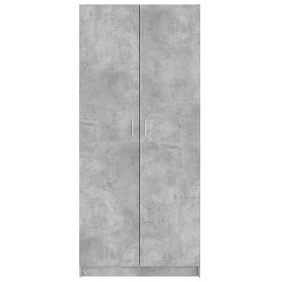 Δίφυλλη Ντουλάπα Vidaxl από Μοριοσανίδα 80x52x180cm - Γκρι Σκυροδέματος image 1