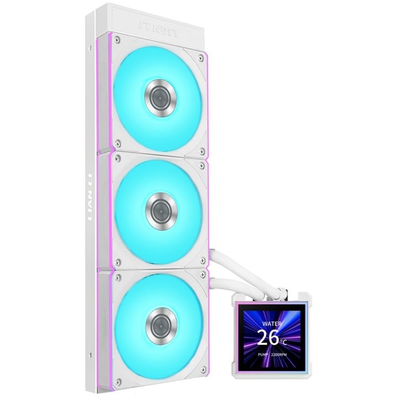 Lian Li HydroShift II LCD-S 360CL Υδρόψυξη AIO CPU με 3 Ανεμιστήρες 120mm και RGB Φωτισμό Λευκή