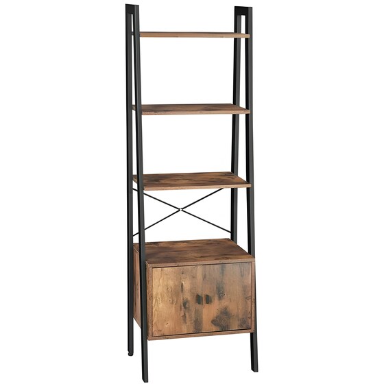Βιβλιοθήκη Ραφιέρα Vasagle  Μεταλλική  56x173 cm - Μαύρο/ Καφέ image 0