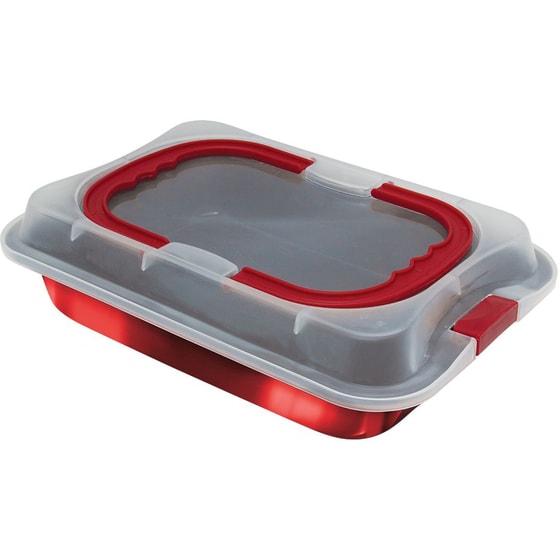 BERLINGER HAUS BH-7862 Αντικολλητικό Ταψί με Πλαστικό Καπάκι Κόκκινο image 1