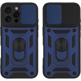 Θήκη Apple iPhone 16 Pro Max - Sonique Ring Armor CamPro - Μπλε