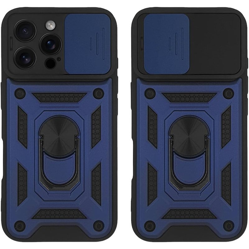 SONIQUE Θήκη Apple iPhone 16 Pro Max - Sonique Ring Armor CamPro - Μπλε