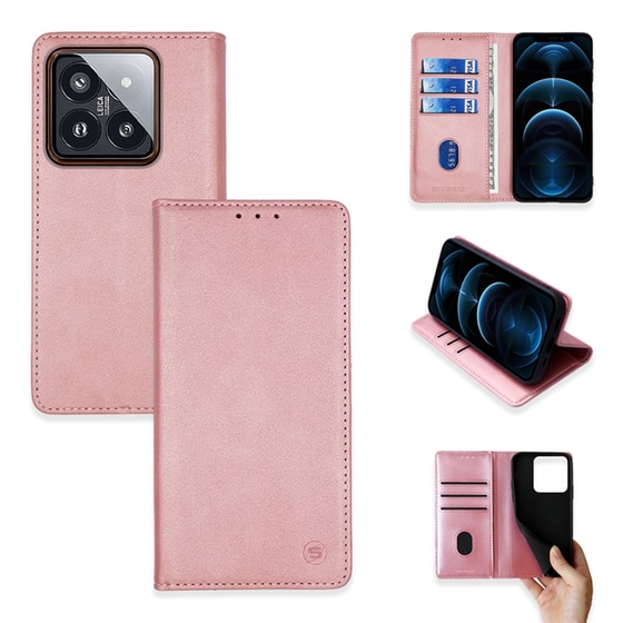 Θήκη Xiaomi Xiaomi 14 Pro - Sonique Vintage Magnet Wallet - Ροζ Χρυσό image 0