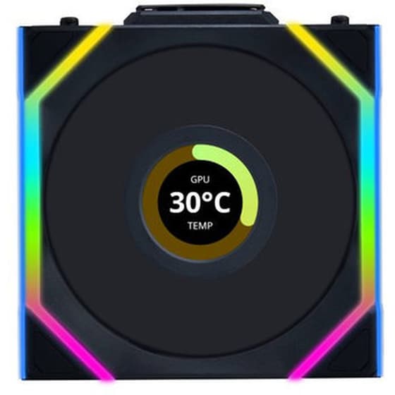 Case Fan Lian Li Uni Fan SL Wireless LCD  120mm LED - Μαύρο image 0