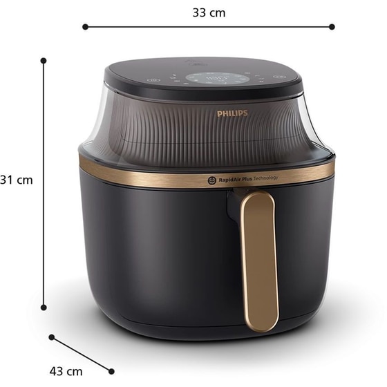 PHILIPS NA332/00 1700 W 6.2 L Μαύρη Φριτέζα Αέρος image 3