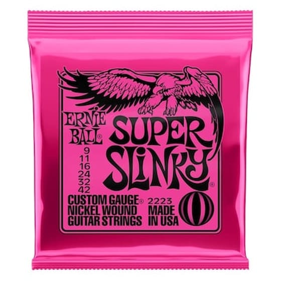 Σετ 6 Χορδές Ηλεκτρικής Κιθάρας Ernie Ball Super Slinky 009-042 image 0