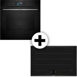 BOSCH HSG7584B1 & PXY875KW1E 71 Lt Μαύρο Εντοιχιζόμενος Σετ Φούρνος και Εστία