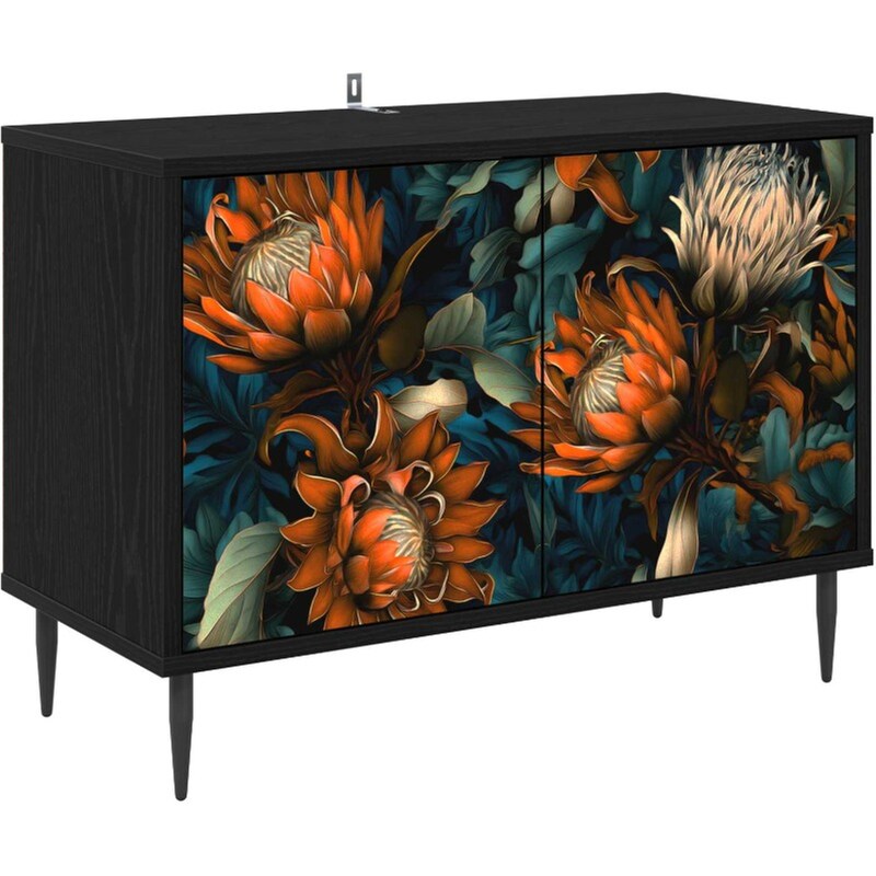 Έπιπλο Τηλεόρασης VidaXL LOCHEM 69 x 33 x 50,5 cm - Μαύρη Δρυς