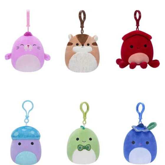 Λούτρινο Squishmallows Μπρελόκ W3A σε 6 Σχέδια (9cm)  - Τυχαία Επιλογή Σχεδίου image 6