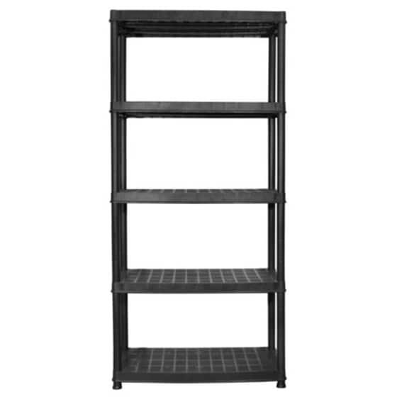 Vidaxl Ραφιέρα Αποθήκευσης 5 Επιπέδων Μαύρη 85x40x185 Εκ. Πλαστική image 5
