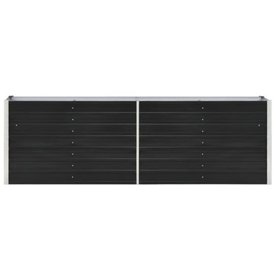 Vidaxl Ζαρντινιέρα Κήπου Ανθρακί 240x40x77 Εκ. Γαλβανισμένος Χάλυβας image 3