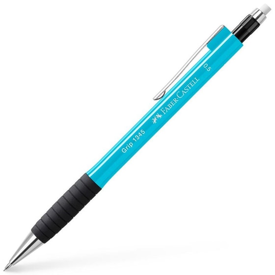 Μηχανικό Μολύβι Faber Castell Grip με Γόμα 0.5 mm Γαλάζιο image 0