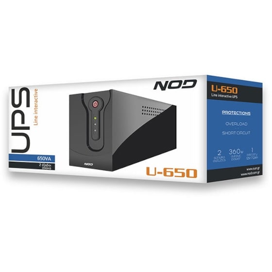 UPS Nod U-650 650VA 360W Μαύρο image 3