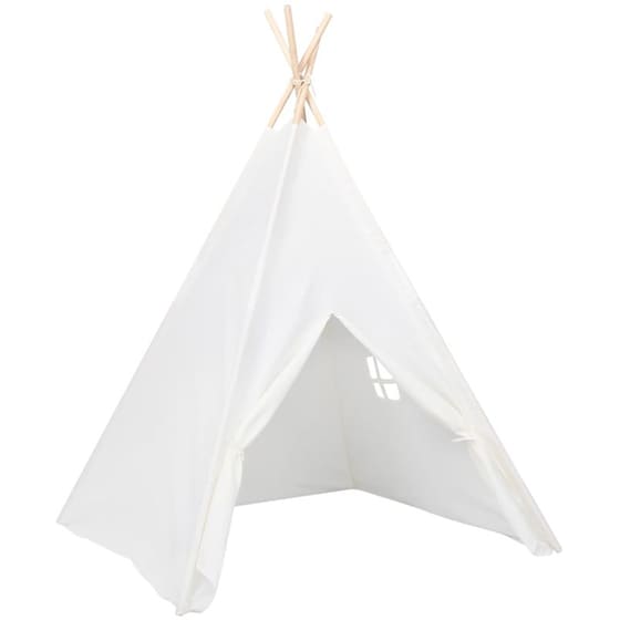 Vidaxl Σκηνή Teepee Παιδική 120 x 120 x 150 Εκ Λευκή image 0