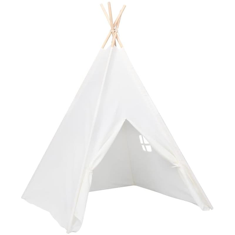 VIDAXL Vidaxl Σκηνή Teepee Παιδική 120 x 120 x 150 Εκ Λευκή