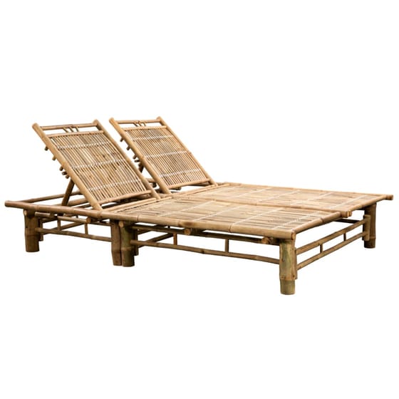 Ξαπλώστρα VidaXL από Μπαμπού 200x130x24-87 cm - Κόκκινη/Καφέ image 1