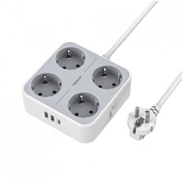 Πολύπριζο TESSAN TS-302-C με θύρες AC, USB-A, USB-C